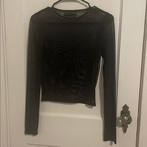 Urban outfitters M Mesh longsleeve crop top